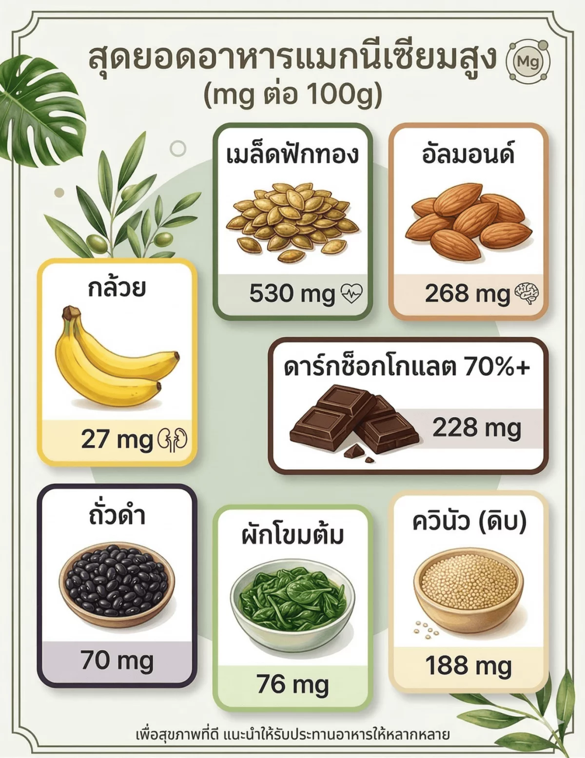 ิอาหาร แมกนีเซียม