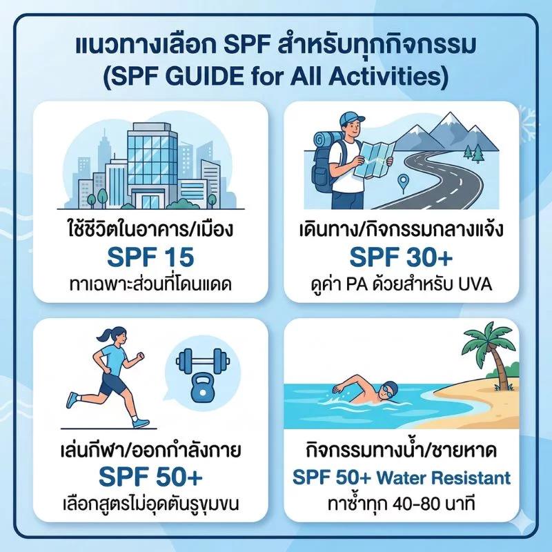 วิธีทาครีมกันแดด SPF ให้ได้ผล